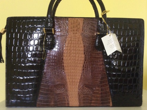 Nwt genuine leather - leather, crocodile