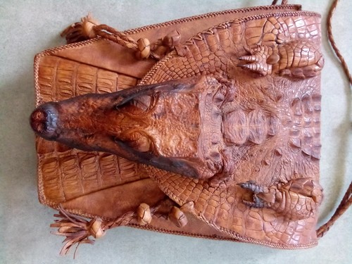Sac cuir crocodile - cuir,,