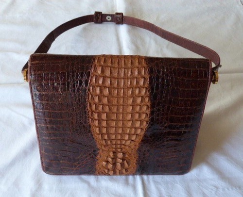 Sac main femme crocodile - à, en