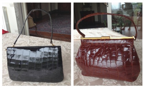 Deux vintage sacs main - deux,